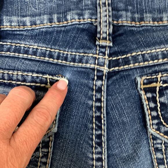 Silver Jeans Suki Surplus Thick Stitched Back Flap Pockets Boot Cut Jeans - Picture 8 of 9